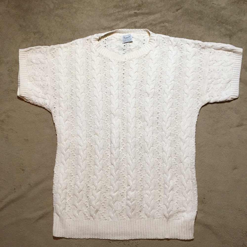 Vintage 80’s White Pullover Sweater By Harot
